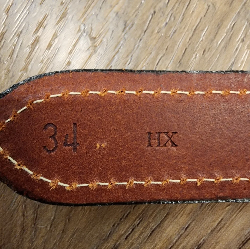 Vintage 90s Y2K Tommy Hilfiger Belt Surplus Style Brass Buckle USA Men's size 34